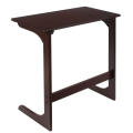 Mesa de café de bambu preto pequeno otomano moderno